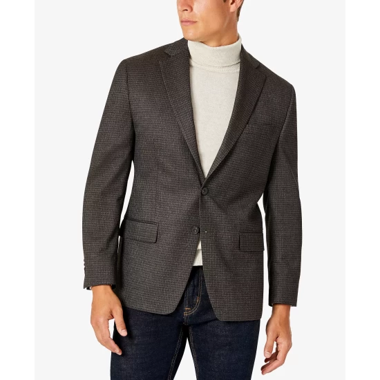 Deals 🎉 Michael Kors Men's Modern-Fit Check Sport 🧥 Coat Brown ⭐ - Image 6