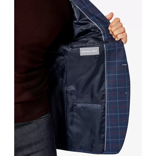 Deals 🎉 Michael Kors Men's Modern-Fit Check Sport 🧥 Coat Brown ⭐ - Image 8