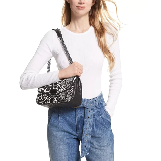 Top 10 🛒 Michael Kors 👩 Women's Padma Slide Flat 🩴 Sandals Black/ Light Cream 🎁 - Image 3