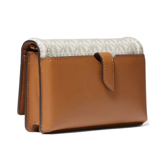 Best deal π₯ Michael Kors Signature Jet Set Charm Phone Crossbody Vanilla/acorn/gold π - Image 5