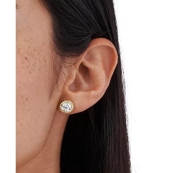 Cheap π Michael Kors Crystal Halo Stud Earrings Silver π - Image 5