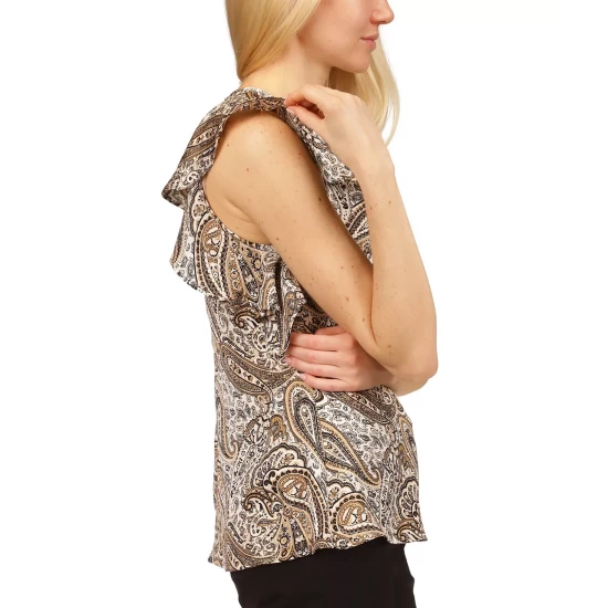 Best reviews of 👍 Michael Kors 👩 Women's Paisley Chain-Collar Top Husk Paisley 😍 - Image 5