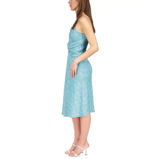 Best Pirce π Michael Kors π© Women's Uroko Twist Chain-Strap Camisole π Dress Turquoise β - Image 5