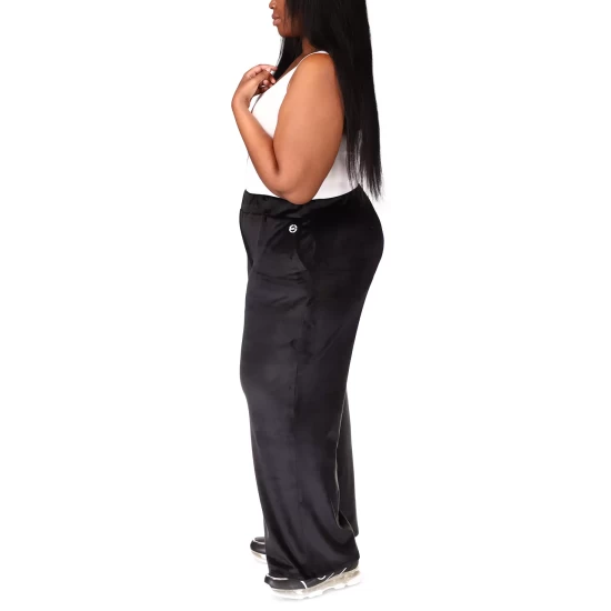Budget β Michael Kors Plus Size Velour Wide-Leg Pull-On Pants Dark Ruby π - Image 3