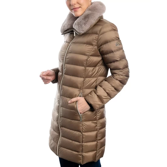Wholesale 👏 Michael Kors 👩 Women's Faux-Fur-Collar Down Puffer 🧥 Coat Black 🔔 - Image 5