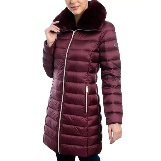 Wholesale 👏 Michael Kors 👩 Women's Faux-Fur-Collar Down Puffer 🧥 Coat Black 🔔 - Image 6