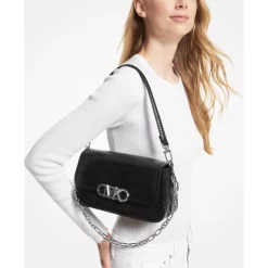 Brand new 👏 Michael Kors Leather Top Zip Avril Tote Black 😍