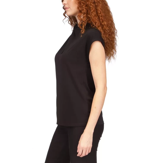 Cheap ⌛ Michael Kors Petite Twisted-Neck Sleeveless Top Black 🎉 - Image 4