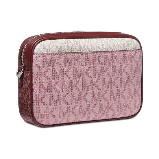 Hot Sale 🥰 Michael Kors Signature Large East West Camera Crossbody Royal Pink Multi 💯 - Image 5