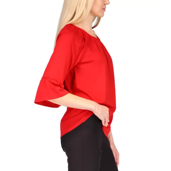 Flash Sale ๐ฏ Michael Kors Flared-Sleeve Top Crimson ๐ฏ - Image 5
