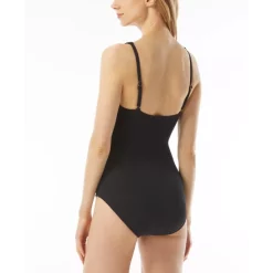 Cheapest โค๏ธ Michael Kors Plunge Wrap-Front One-Piece ๐ฉฑ Swimsuit Black ๐ฏ