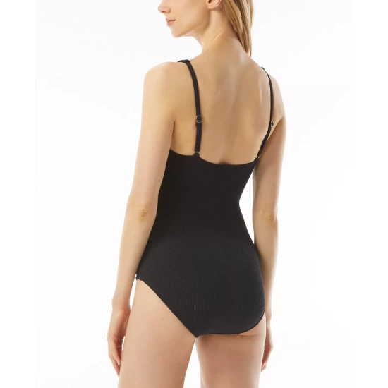 Hot Sale 🔔 Michael Kors 👩 Women's Textured One-Piece 🩱 Swimsuit Bone ❤️ - Image 3
