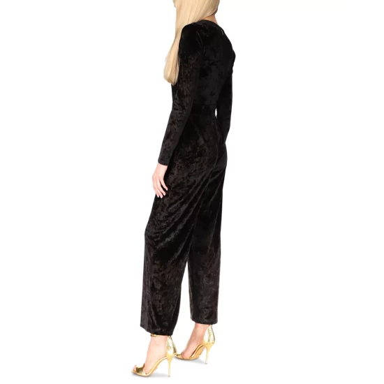 Best reviews of π Michael Kors π© Women's Velvet Cutout Jumpsuit Black π - Image 5