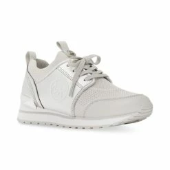 Cheapest 🧨 Michael Kors 👩 Women's Dash Knit Trainer 👟 Sneakers Silver 💯