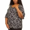 Top 10 🌟 Michael Kors Plus Size Paisley-Print Flare-Sleeve Top Bone ❤️