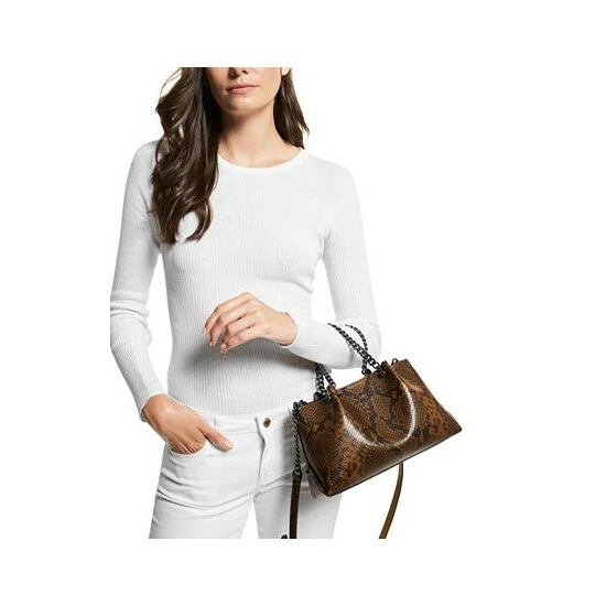 Cheap 🔔 Michael Kors Zena Small Convertible Chain Messenger Merlot ✨ - Image 3