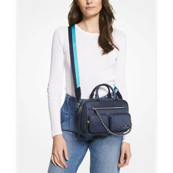 Wholesale 🥰 Michael Kors Elliot Small Utility Camera Messenger Black Multi ❤️ - Image 4