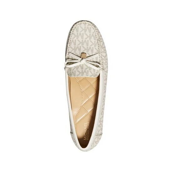 Hot Sale ⌛ Michael Kors 👩 Women's Juliette Moccasin Loafer Flats Vanilla ⌛ - Image 3