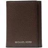 Outlet 😀 Michael Kors Men's Logo Trifold Wallet Brown 💯