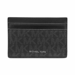 Coupon 🛒 Michael Kors Men's Mason Signature Card Case Black 🎁