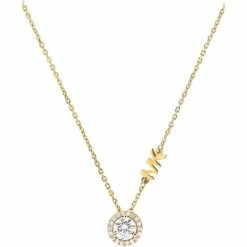 Best Pirce 🔥 Michael Kors Sterling Silver Cubic Zirconia Pendant Necklace 😍