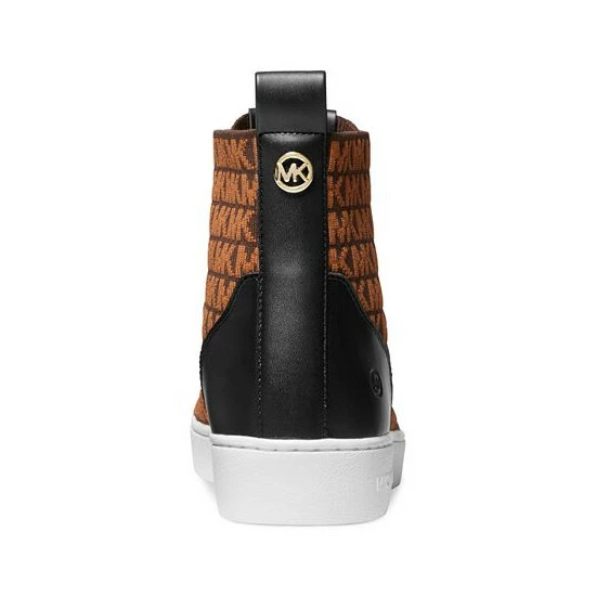 Best deal π₯° Michael Kors π© Women's Edie Knit Lace-Up High-Top π Sneakers Brown Multi π₯° - Image 3