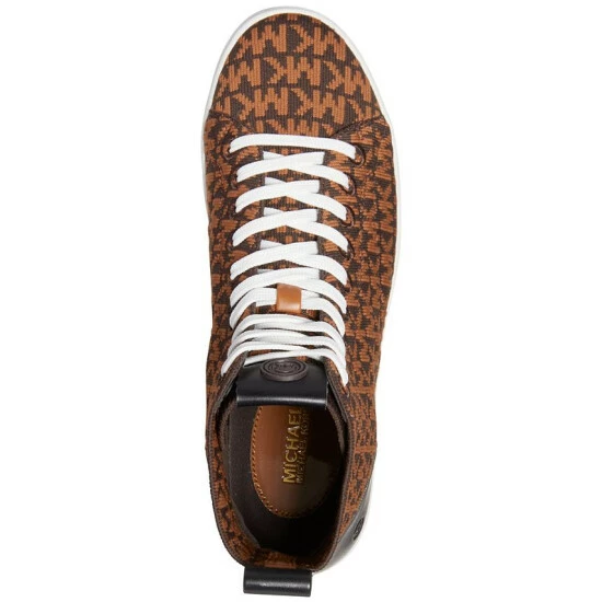 Best deal π₯° Michael Kors π© Women's Edie Knit Lace-Up High-Top π Sneakers Brown Multi π₯° - Image 4
