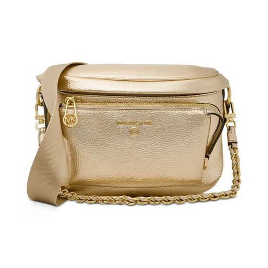 Hot Sale 👍 Michael Kors Slater Fanny Pack Pale Gold ❤️