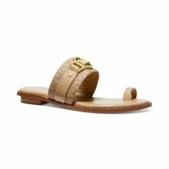 Best deal 🥰 Michael Kors 👩 Women's Rory Flat Thong 🩴 Sandals Camel 🔥