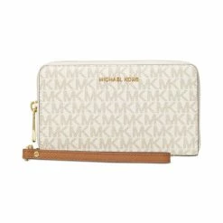 Discount 🛒 Michael Kors Signature Jet Set Flat Multifunction Phone Case Black/silver ✔️