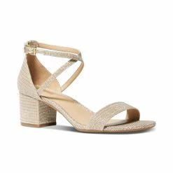 Brand new 😍 Michael Kors 👩 Women's Serena Flex 👗 Dress 🩴 Sandals Pale Gold 🧨