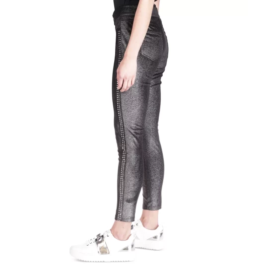 Best Sale π₯ Michael Kors π© Women's Studded Velvet Leggings Black/silver β - Image 5