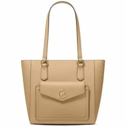 Top 10 β Michael Kors Joey Leather Medium Pocket Tote Camel π₯