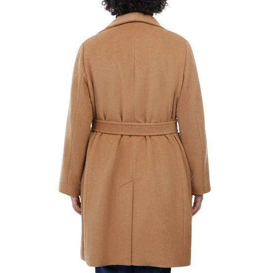 Best deal π― Michael Kors Plus Size Asymmetric Belted Wrap π§₯ Coat, Created For Macy's Camel π - Image 2