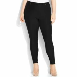 New π Michael Kors Plus Size High Rise Pull-On Skinny Pants Black π