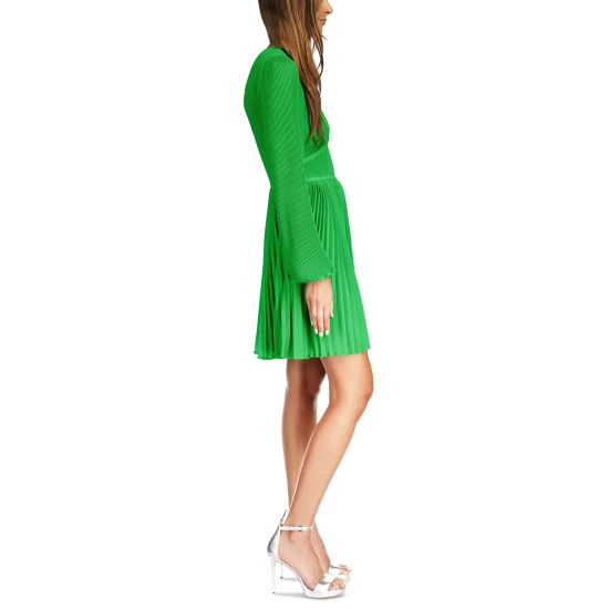 Cheapest ๐งจ Michael Kors ๐ฉ Women's Keyhole Pleated Mini ๐ Dress Spring Green ๐คฉ - Image 5