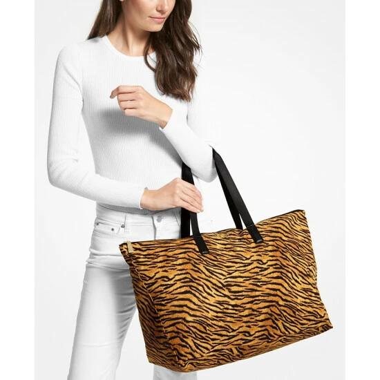 Top 10 🔥 Michael Kors Animal Print Jet Set Travel Packable Tote Marigold 🔥 - Image 4