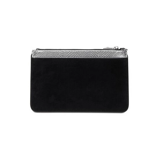 Flash Sale 🥰 Michael Kors Signature Jet Set Charm Large Top Zip Leather Wristlet Black/silver 🔥 - Image 2