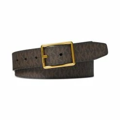 New ✨ Michael Kors Men's Reversible Logo Swivel Belt Brown/black 🎉