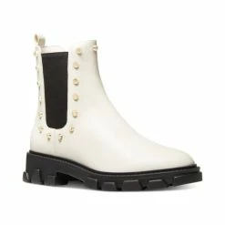 Cheap 🤩 Michael Kors 👩 Women's Ridley Studded Lug-Sole Chelsea Booties Luggage 🥰
