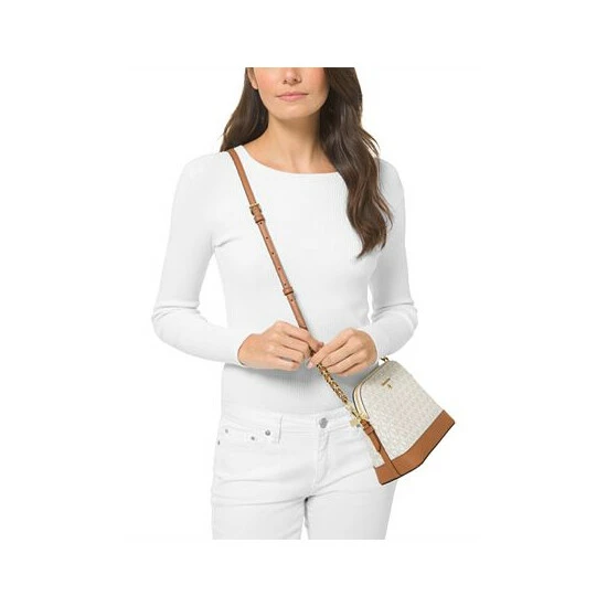 Discount 🥰 Michael Kors Signature Jet Set Charm Small Dome Crossbody Brown/acorn 😍 - Image 2