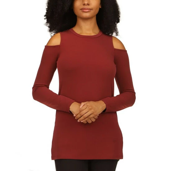Brand new ๐ Michael Kors Cold-Shoulder Top Merlot ๐