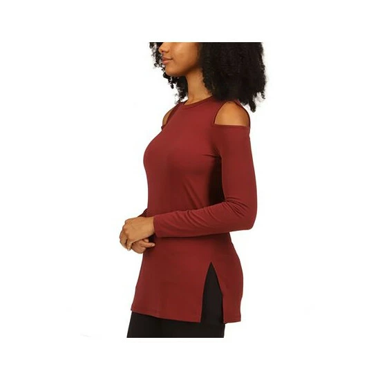 Brand new ๐ Michael Kors Cold-Shoulder Top Merlot ๐ - Image 3