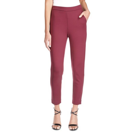 Flash Sale 🎁 Michael Kors Petite Pull-On Straight Leg Pants Merlot 👏