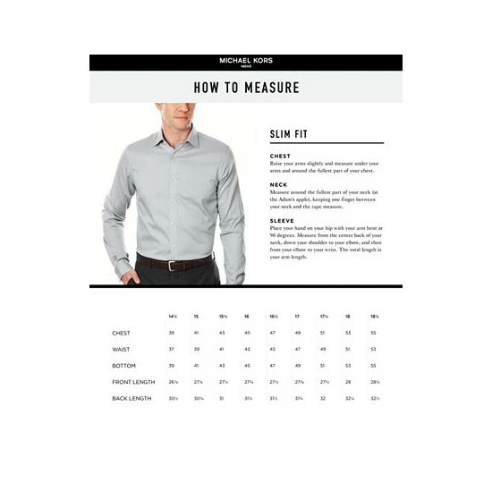 Best deal ⭐ Michael Kors Men's Slim Fit Airsoft Performance Stretch Non-Iron 👗 Dress 👕 Shirt Gray 😉 - Image 7