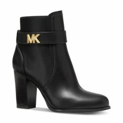 Budget ✔️ Michael Kors 👩 Women's Jilly 👗 Dress Ankle Block Heel 👗 Dress Booties Black 🔔