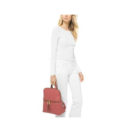 Cheapest 🛒 Michael Kors Rhea Zip Medium Slim 🎒 Backpack Cinnamon 👍 - Image 2