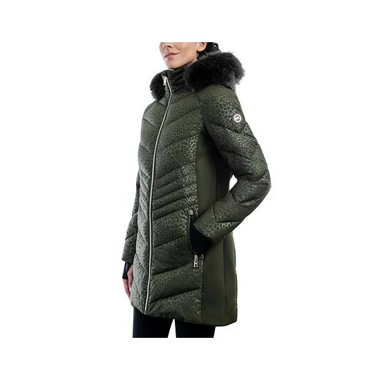Top 10 ✨ Michael Kors 👩 Women's Faux-Fur-Trim Hooded Puffer 🧥 Coat Olive 🎉 - Image 3