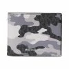 Budget 🎉 Michael Kors Men's Malone Monogram Camouflage Faux-Leather Slim Billfold Wallet Black Mult 🎉
