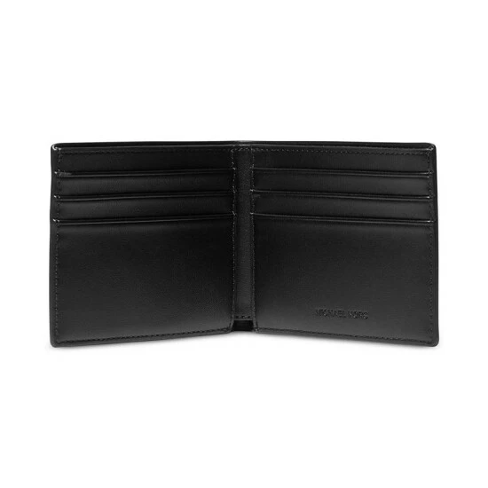 Budget π Michael Kors Men's Malone Monogram Camouflage Faux-Leather Slim Billfold Wallet Black Mult π - Image 2